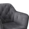 Grey Chair Velvet Dining Chair Upholstered Seat Home Restaurant Tufted Leisure