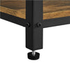 End Table Rustic Industrial End Telephone Table w/ 2-Tier Shelves for Any Rooms
