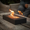 Indoor & Outdoor Bio Ethanol Fireplace Glass Top Burner Firebox Fire Pit Bowl UK
