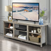TV Stand for TVs up to 65 Inches Wooden Modern TV Console Table W/6 Open Storage