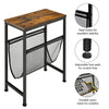 Industrial Sofa Side Table Coffee Snack Table Laptop Desk with Magazine Holder