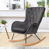 Wing Back Armchair Rocking Chairs Upholstered Recliner Fireside Single Sofa Home