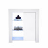 HIgh Gloss Cabinet Cupboard Sideboard Tall Display Unit White Matt RGB LED Light