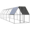 Outdoor Chicken Cage 2x10x2 m Galvanised Steel V8T7