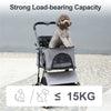 Foldable Pet Stroller Cat Dog Cage 4 Wheel Pushchair Travel Carrier Jogging Cart