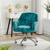 Executive Office Gaming Chair Swivel Adjustable Crushed Velvet Cushiony Armchair