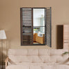 Metal Vintage Chic Shutter Garden Mirror WindowStyle Wall Hanging Home Art Decor