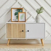 TV Stand Wood Media Entertainment Cabinet Cupboard 2 Door Sideboard Living Room