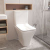 Modern Close Coupled Toilet Bathroom White Ceramic Soft Close Seat WC Pan Home