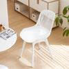 4x Plastic Chairs Dining Living Rooom Kitchen Office Lounge Seat Breathable Back