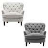 Chesterfield Armchair Button Back Tufted Wing Back Accent Tub Seat Fireside Sofa