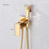 Gold Shower Bidet Handheld Bidet Spray Kit Sprayer Brass Mixer Valve Bathroom