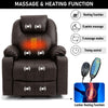 Riser & Recliner Armchair Leather 8 Point Electric Heated Massage Sofa Arm Chair