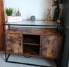 Vintage Industrial Cupboard Hallway Slim Console Table Cabinet Unit Sideboard