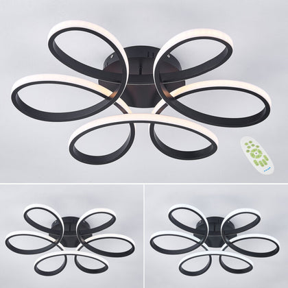 58/74cm LED Ceiling Light Living Room Bedroom Floral Pendant Lamp Chandelier