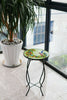 Iron/Glass Round Side Coffee Table Mosaic Design Garden Patio Flower Plant Stand