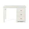 White Wood Painted Single Pedestal 3 Drawer Storage Dressing Table Vanity Desk