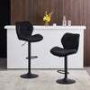 2 Pcs Bar Stools Bar Chair Breakfast Stools Kitchen Leather Adjustable Swivel