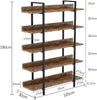 Industrial Wood Bookshelf Bookcase Wood Storage Shelves Heavy Dudy