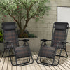 2 Pieces Foldable Zero Gravity Reclining Garden Patio Deck Chair Sun Lounger