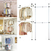 Home Flex Movable Garment Racks Coat Hanger Clothes Wardrobe Living Room