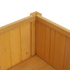 Wooden Raised Bed Planter Growing Box Flower Herb Trough Stand with Bottom Shelf