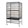 Large Rolling Portable Metal Bird Cage Wheels Cockatoo Parrot Budgie Pet Home