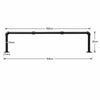 Clothes Rail Set of 2 Wall Mounted Clothes Rack Black Industrial Design
