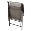2/4/6 Seater Outdoor Garden Patio Brown Furniture Set Glass Table+Folding Chairs