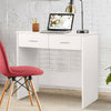 White Computer Desk Desktop Laptop PC Table Workstation 2 Drawer Home Office