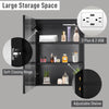LED Illuminated Bathroom Mirror Cabinet Anti-fog with Sensor Touch 2 Usb 2 Jack