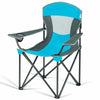 Outdoor Canopy Chair Sunshade Folding Camping Chair W/ Cup Holder & Carrying Bag