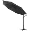 GARDEN PARASOL OUTDOOR HANGING SUN SHADE CANTILEVER BANANA UMBRELLA WITH BASE 3m