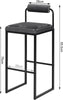 WOLTU 2 pc Vevet Bar Stools W/ Back Rest Kitchen Dining Furniture Bar Chairs