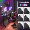 L-Shaped Corner Gaming Desk RGB PC Study Table Workstation Streaming Metal Legs