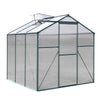 4x6/6x6/8x6/10x6FT Greenhouse Polycarb Panel Aluminium Frame Slid Door + Base