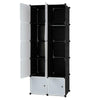 10 Cube Modular DIY Plastic Wardrobe Cabinet Organizer Storage Shelves Cupboard