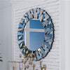 Large Round Decorative Sunburst Hanging Accent Mirror Geometric Art Boho Decor