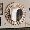 32'' Large Round Wall Mirrors Decorative Glass Frame Hanging Accent Mirror