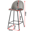 2x Breakfast Barstools w/ Velvet Padded Backrest High Counter Stools Restaurant
