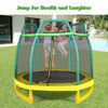 7FT Kids Trampoline Safety Jumper Rebounder Enclosure Net Indoor Outdoor Play