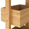 Freestanding Bamboo 4 Tier Display Storage Baskets Wooden Stand Shelving Unit