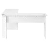 Corner Computer Table Laptop Home Study Wrokstation Desk Storage Shelves White