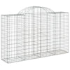 Arched Gabion Baskets 5 pcs 200x50x120/140 Galvanised P3R0
