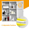 Wall-mounted Bathroom Cabinet 3 Tiers Medicine Storage Organizer with Door