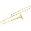 B Flat Tenor Slide Trombone Brass w/Gloves Portable Brass Musical Instrument