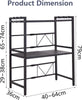 Expandable 3 Tier Microwave Oven Rack Kitchen Counter Shelf Organiser w/6 Hooks