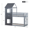 Wooden Bunk Beds Treehouse Bed Frame 3FT Single Cabin Kids Sleeper House Canopy