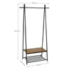 Mondeer Clothes Rail Rack Garment Hanging Coat Display Stand Shoe Storage Shelf