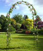 2.4M Metal Garden Arch Wedding Backdrop with Graceful Curve for Climbing Plants